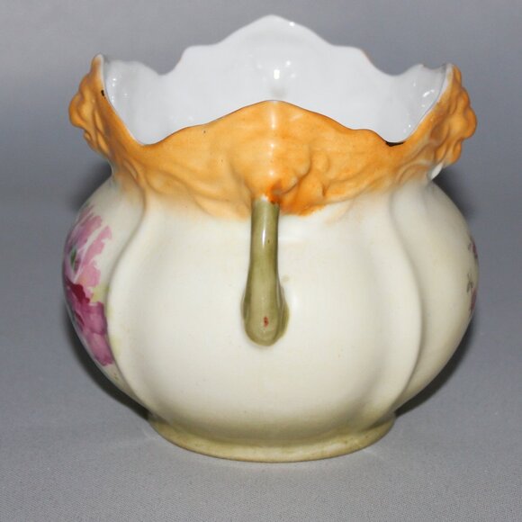 Ornate Lionhead Porcelain Jardiniere | Victorian Era Cache Pot - Picture 7 of 9